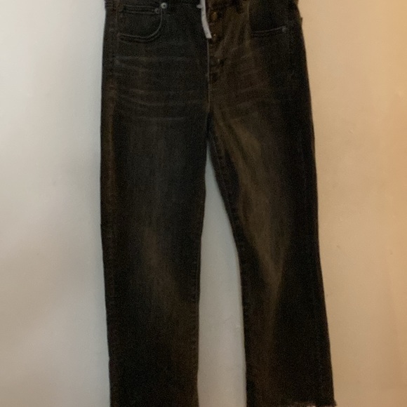 NWT AMERICAN EAGLE 🦅 BLACK WASH HI RISE CROP FLARE - Picture 9 of 16